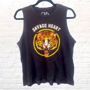 Chaser brand. Savage heart muscle tank. Size: L
